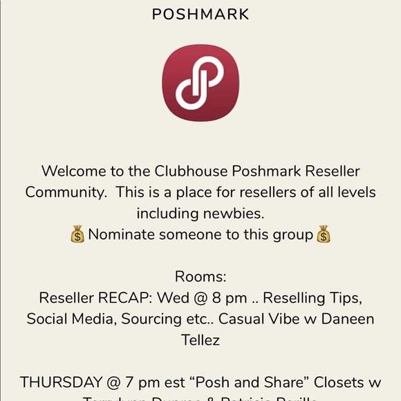 ON Clubhouse? Join POSHMARK CLUB and Let’s Learn! - Picture 2 of 7